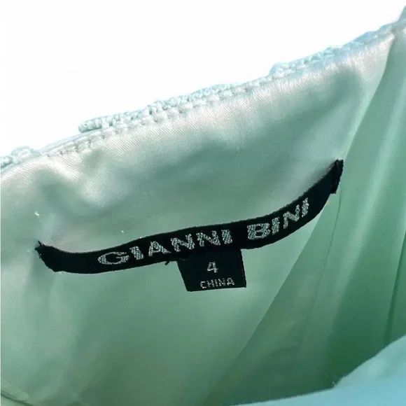 Lace Spaghetti Strap Midi Dress in Light Mint - Picture 7 of 8